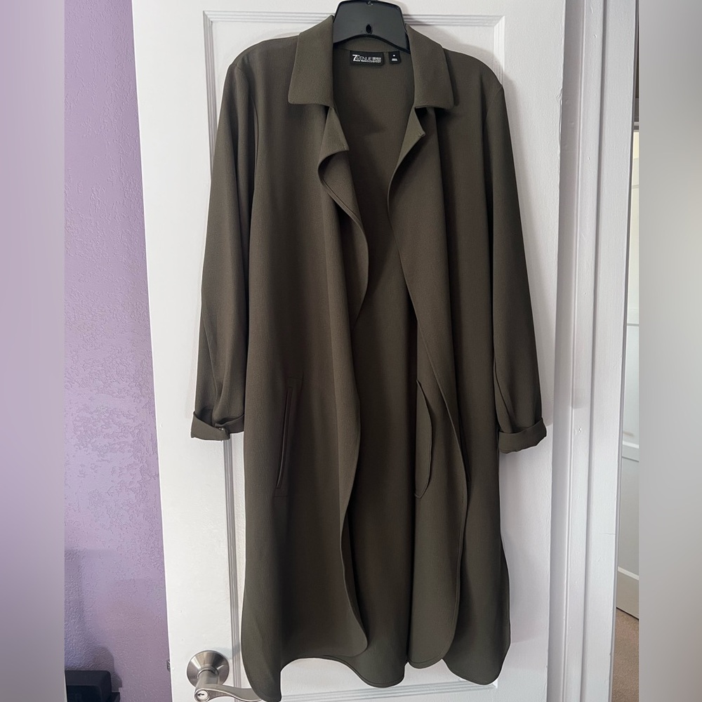 New York & Company Olive Trench Coat
